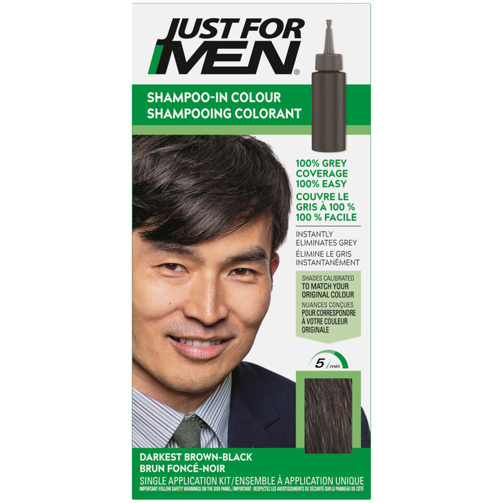 Just For Men ShampooIn Color Formerly Original Formula Mens Hair Color with Keratin and Vitamin E for Stronger Hair Dark
