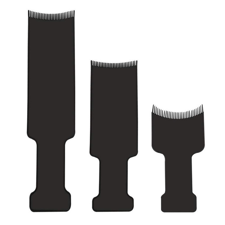 6 Pcs Balayage Highlighting Kit Hair Color Board with Teeth Foils and Brush for Dyeing and Coloring