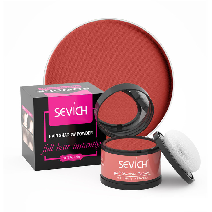 Instantly Hair Touch Up Powder SEVICH Hair Concealer for Thinning Hairline Eyebrows Beard Windproof Sweatproof Red Brown