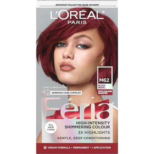 LOreal Paris Feria Midnight Bold MultiFaceted Permanent Hair Dye OneStep Hair Color Kit for Dark Hair No Bleach Required