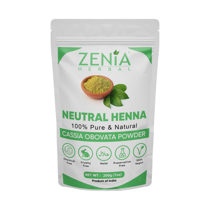 Zenia 100 Pure Neutral Henna Powder Cassia Obovata 7oz 200g Colorless Henna for Hair Natural Hair Conditioner for Silky