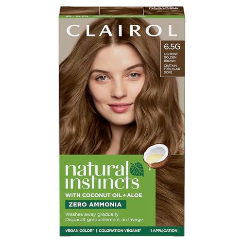 Clairol Natural Instincts DemiPermanent Hair Dye 65G Lightest Golden Brown Hair Color Pack of 1