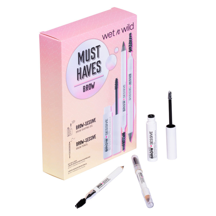 wet n wild MustHave Brow Kit Eyebrow Pencils Spoolie Brush Clear Brow Gel 1180440