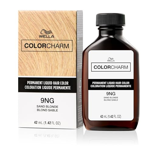 COLORCHARM Permanent Liquid Hair Color for Gray Coverage 9NG Sand Blonde 14 Fl Oz