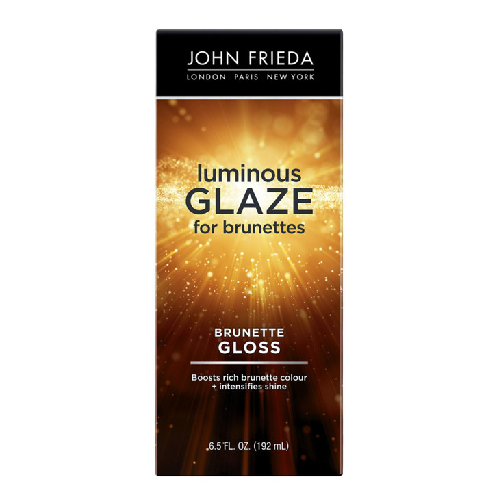 John Frieda Brilliant Brunette Luminous Glaze Hair Gloss Enhances Rich Color and Boosts Shine for Silky Brunette Hair En