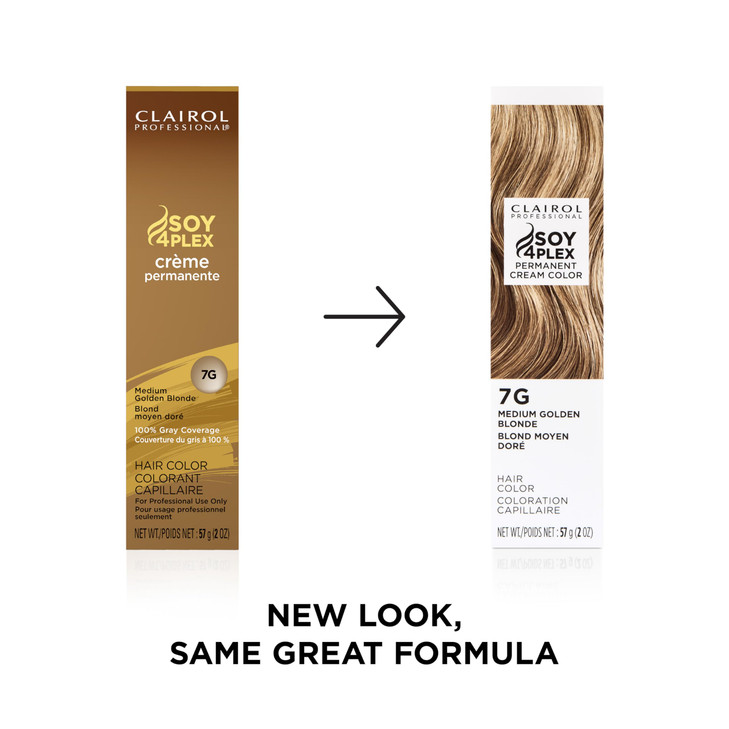 Clairol Professional Crme Permanente 7g Med Gold Blonde 2 oz Packaging May Vary