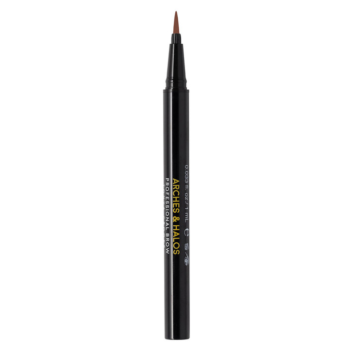 Arches and Halos Fine Bristle Tip Pen Eyebrow Pencils for Women Vegan Brow Pencil SmudgeProof Buildable Formula Auburn 0