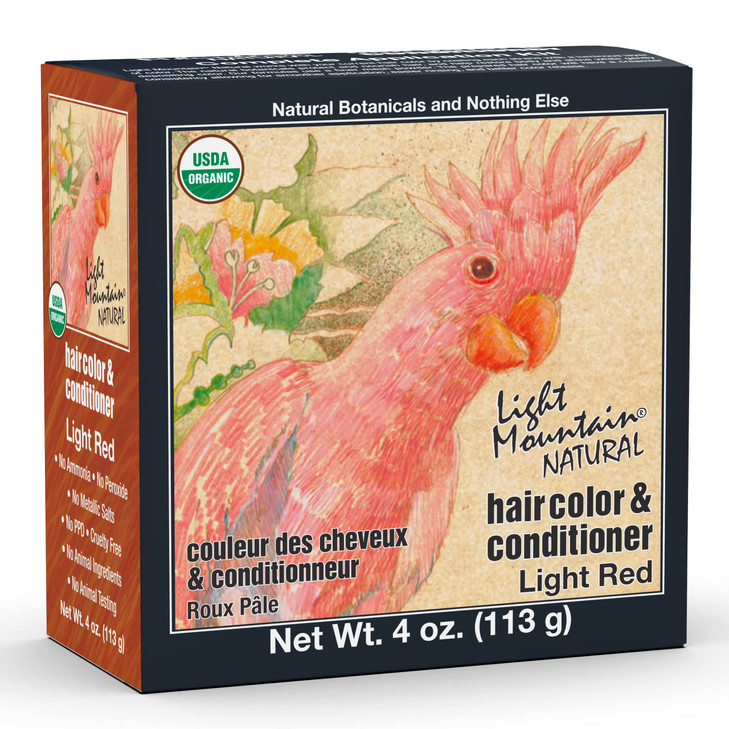 Light Mountain Henna Hair Color Conditioner Light Red Hair Dye for MenWomen Organic Henna Leaf Powder and Botanicals Che