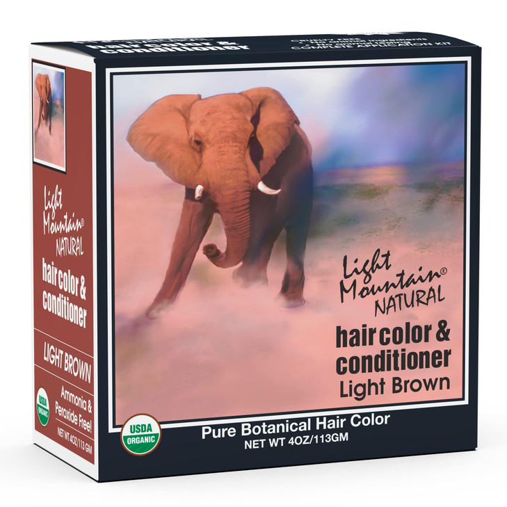 Light Mountain Henna Hair Color Conditioner Light Brown Hair Dye for MenWomen Organic Henna Leaf Powder and Botanicals C