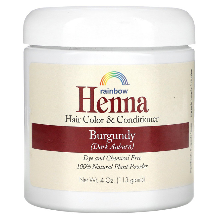 Rainbow Research Henna Hair Color and Conditioner Persian Burgundy Dark Auburn 4 Ounce