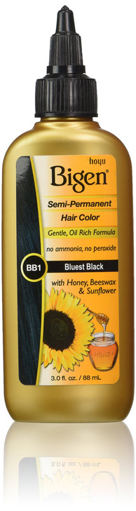Bigen Semi Permanent Hair Color Bluest Black 30 Ounce BSPBB1