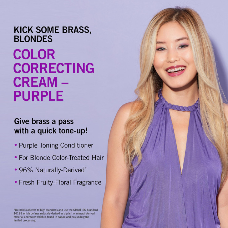 Better Natured Purple Color Correcting Hair Cream for ColorTreated Blondes AntiBrass Vegan and Paraben Free 4 Fl Oz