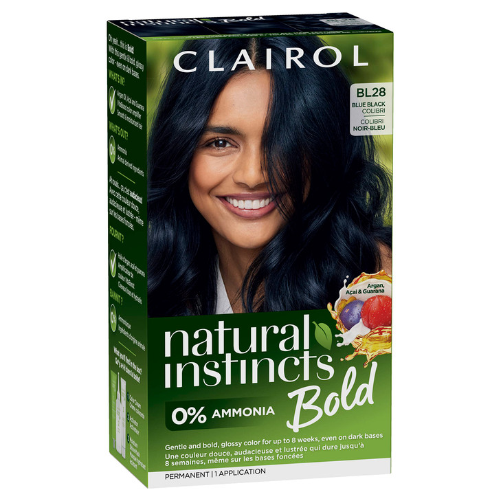 Clairol Natural Instincts Bold Permanent Hair Dye BL28 Blue Black Colibri Hair Color Pack of 1