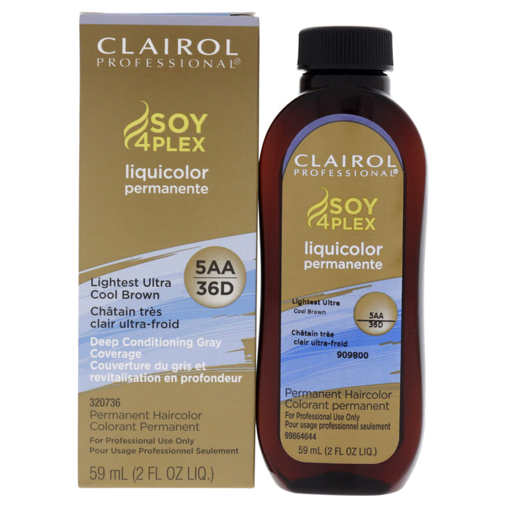 Clairol Professional Permanent Liquicolor 5aa Light Ultra Cool Brown 2 oz Packaging May Vary