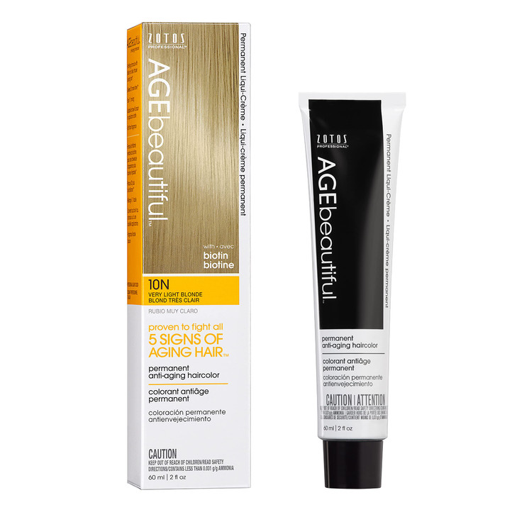 AGE beautiful Permanent Hair Color Dye Liqui Creme 100 Gray Coverage AntiAging Haircolor Biotin for Thicker Fuller Hair