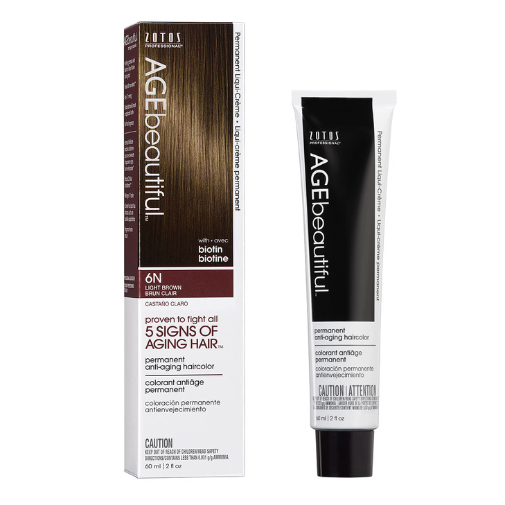 AGE beautiful Permanent Hair Color Dye Liqui Creme 100 Gray Coverage AntiAging Haircolor Biotin for Thicker Fuller Hair