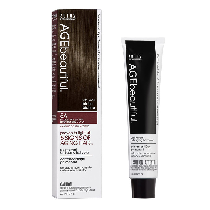 AGE beautiful Permanent Hair Color Dye Liqui Creme 100 Gray Coverage AntiAging Haircolor Biotin for Thicker Fuller Hair