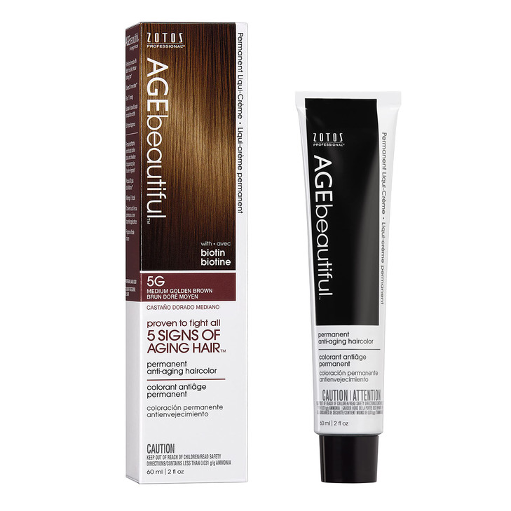 AGE beautiful Permanent Hair Color Dye Liqui Creme 100 Gray Coverage AntiAging Haircolor Biotin for Thicker Fuller Hair