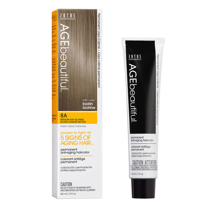 AGE beautiful Permanent Hair Color Dye Liqui Creme 100 Gray Coverage AntiAging Haircolor Biotin for Thicker Fuller Hair