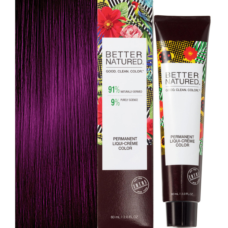 Better Natured Permanent 4VV Medium Intense Violet Hair Color Dye Naturallyderived Vegan 100 Gray Coverage that Lasts up