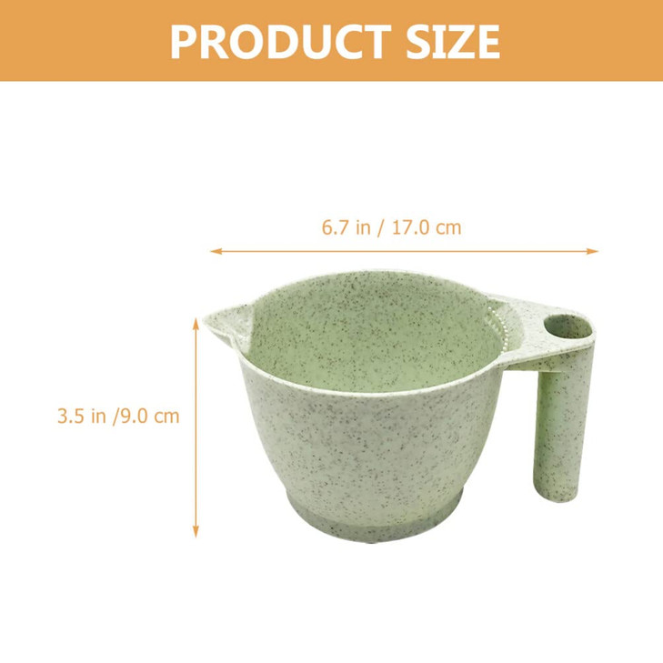 minkissy Hair Dye Mixing Bowls 2Pcs with Ergonomic Handle Portable Color Mixing Bowls for Hair Salon and Home Use Easy t