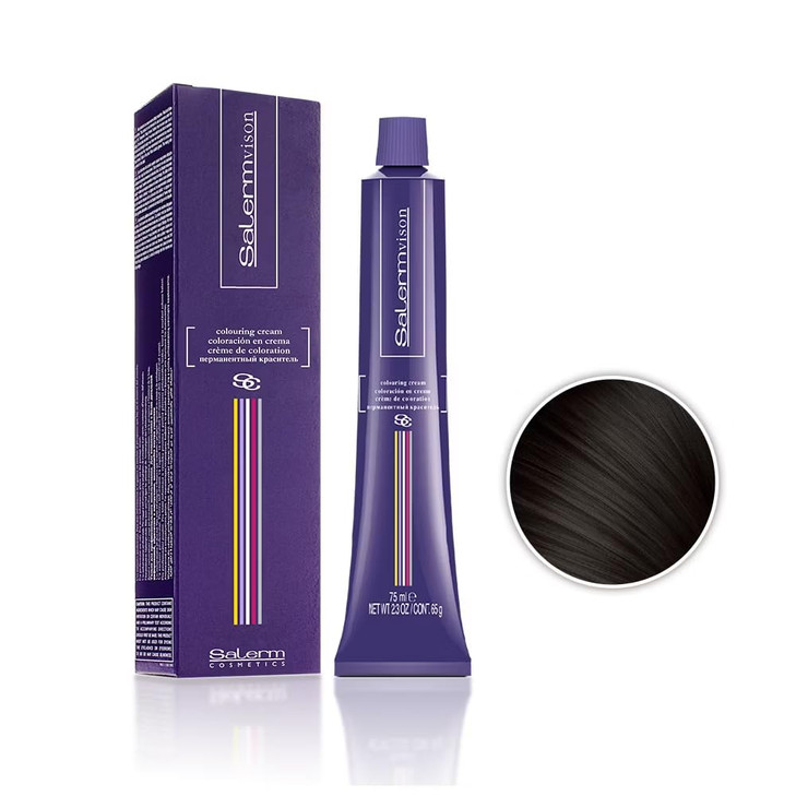 Salermvison Hair Coloring Cream 4 Chestunt 75 Ml23 Oz