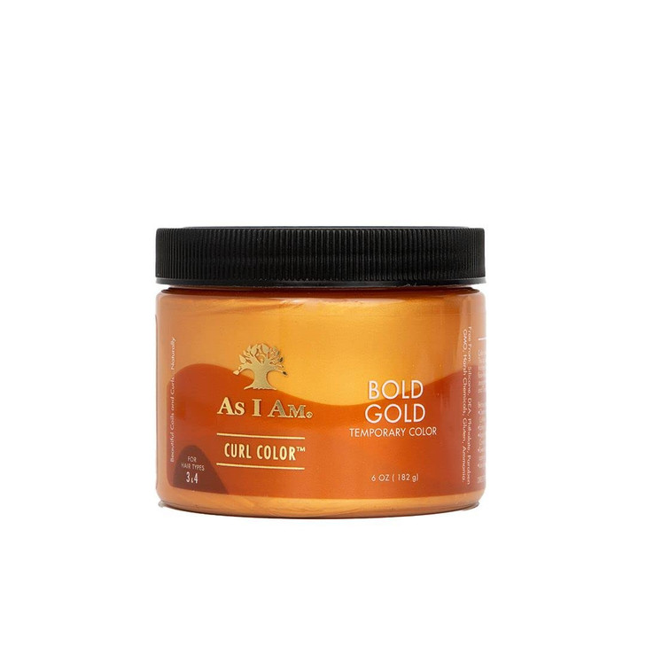 As I Am Curl Color Bold Gold 6 oz Temporary Color Curling Gel Medium Hold Vegan Cruelty Free