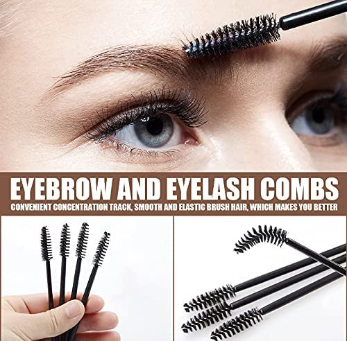 Set Of 2 Eyebrow Stamp Stencil Kit 10PCS One Step Eyebrow Shaping Kit 2 Brushes Professional Brow Powder Waterproof Long