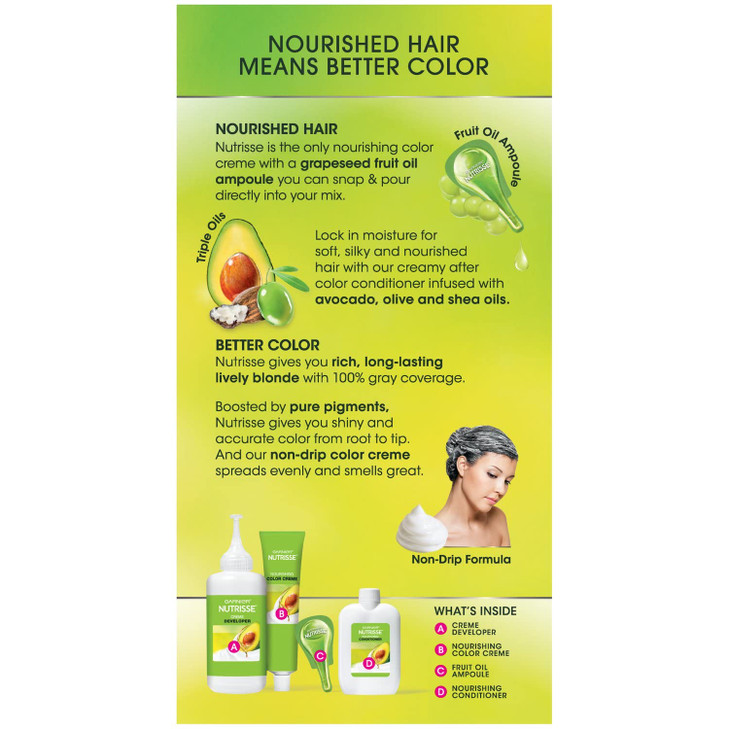 Garnier Nutrisse Nourishing Hair Color Creme 93 Light Golden Blonde Honey Butter Packaging May Vary