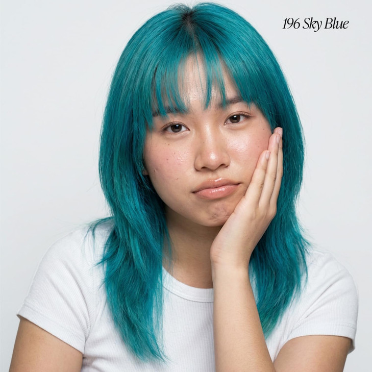 Adore Semi Permanent Hair Color 196 Sky Blue 2 Pack Vegan CrueltyFree Blue Hair Dye No Ammonia No Peroxide No Alcohol 4