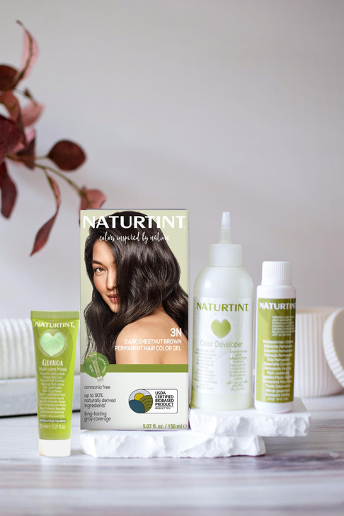 Naturtint 3N Dark Chestnut Brown Permanent Hair Color Pack of 1 Ammonia Free Vegan Cruelty Free up to 100 Gray Coverage