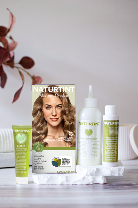 Naturtint 7G Golden Blonde Permanent Hair Color Pack of 1 Ammonia Free Vegan Cruelty Free up to 100 Gray Coverage Long L
