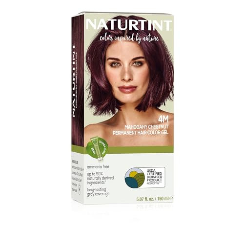 Naturtint 4M Mahogany Chestnut Permanent Hair Color Pack of 1 Ammonia Free Vegan Cruelty Free up to 100 Gray Coverage Lo