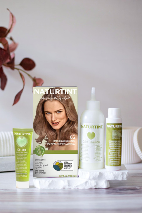 Naturtint 6G Dark Golden Blonde Permanent Hair Color Pack of 1 Ammonia Free Vegan Cruelty Free up to 100 Gray Coverage L