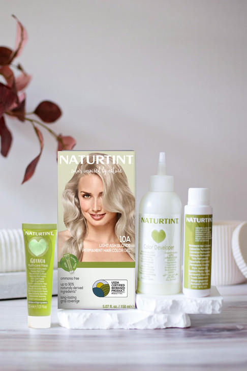 Naturtint 10A Light Ash Blonde Permanent Hair Color Pack of 1 Ammonia Free Vegan Cruelty Free up to 100 Gray Coverage Lo