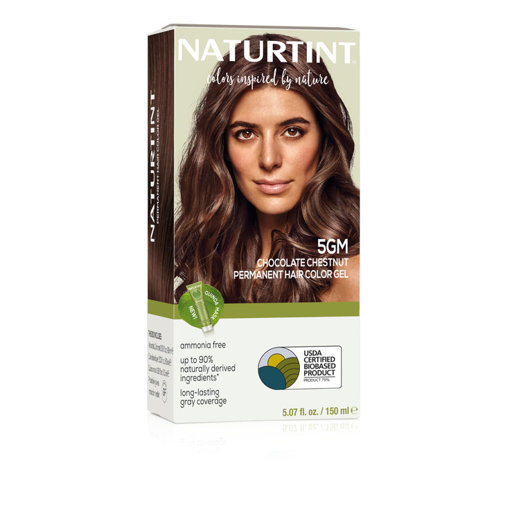 Naturtint 5GM Chocolate Chestnut Permanent Hair Color Pack of 1 Ammonia Free Vegan Cruelty Free up to 100 Gray Coverage