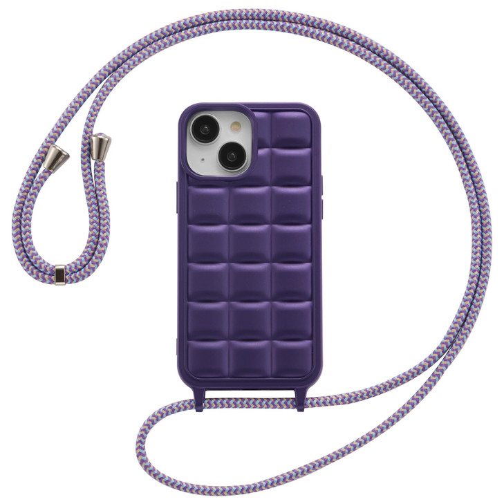 ZCDAYE for iPhone 13/iPhone 14 Case with Strap, Soft Silicone Case with Crossbody Phone Lanyard, Adjustable Neck Shoulder Strap Women Men Shockproof