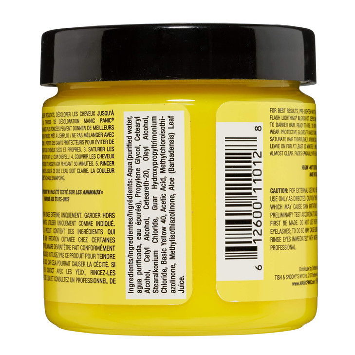 MANIC PANIC Classic Electric Banana Semi Permanent Hair Color Bright Neon Yellow Hair Dye for Women Men That Lasts 46 We