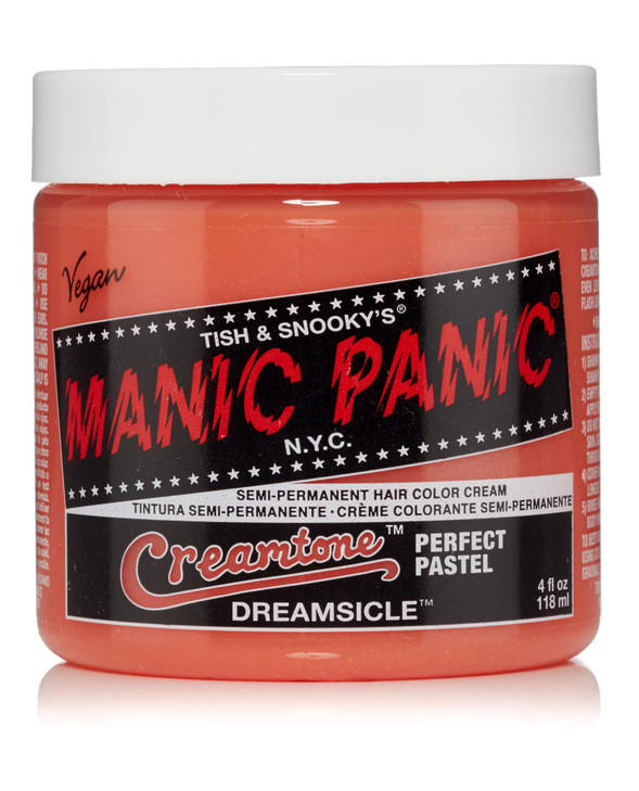 MANIC PANIC Creamtone Dreamsicle Semi Permanent Hair Color for Women Men Perfect Pastel Creamy Orange Hair Dye Lasts 24
