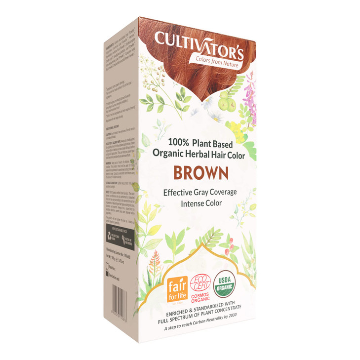Cultivators Organic Hair Color Herbal AmmoniaFree Powder for Natural Hair Coloring for Women and Men Black 100g
