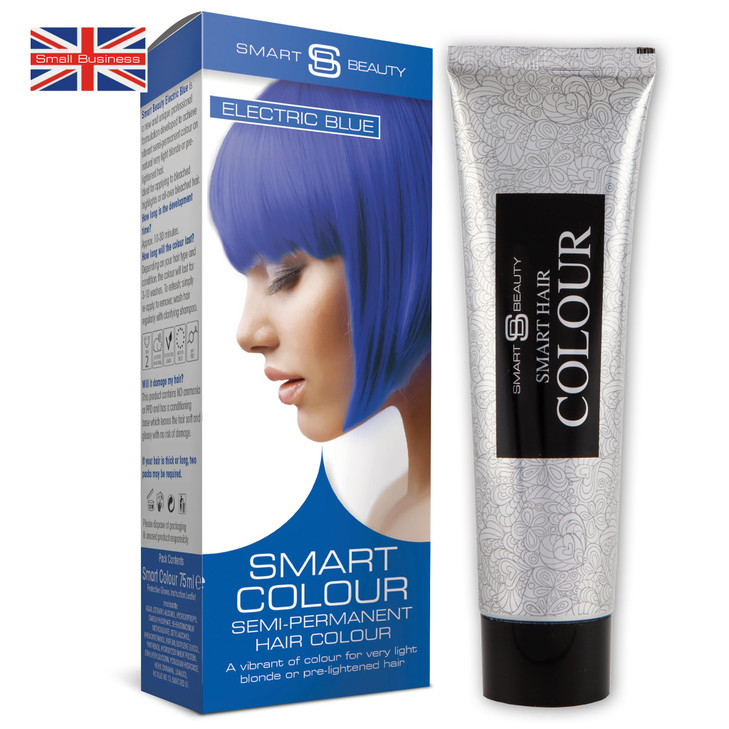 Smart Beauty Electric Blue Hair Dye Semi Permanent Bright Blue Hair Dye Perfect for Light Blonde with NonDrip Pre Mixed