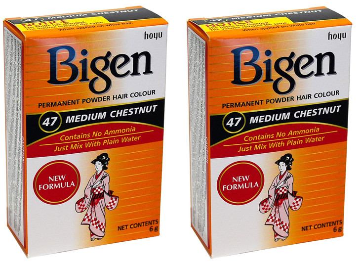 Bigen Powder Hair Color 47 Medium Chestnut 021oz 2 Pack