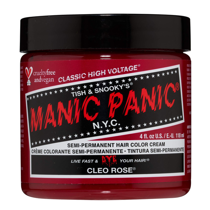 MANIC PANIC Classic Cleo Rose Semi Permanent Hair Color Warm Magenta Pink Hair Dye for Women Men That Lasts 46 Weeks Veg