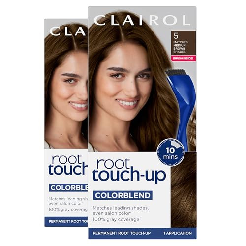 Clairol Root TouchUp by Nicen Easy Permanent Hair Dye 5 Medium Brown Hair Color Pack of 2