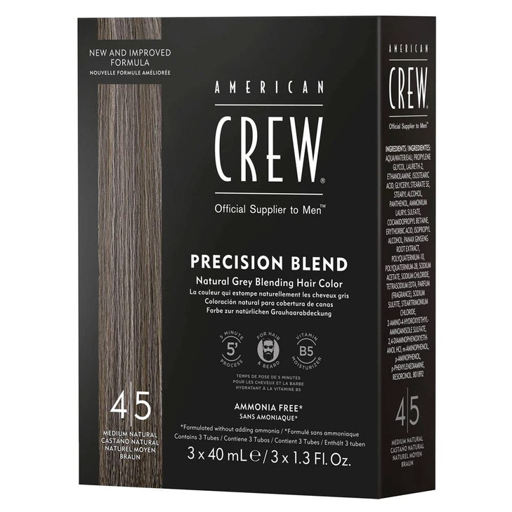 American Crew Mens Temporary Hair Color Temporary Hair Dye Natural Gray Coverage Mednatural 135 Fl Oz