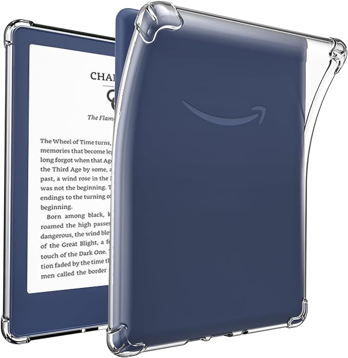 Clear Kindle Case for 6" Kindle 11th Generation 2022 and 2024 Release - TPU Back Cover, Lightweight Slim Soft Clear Kindle Cover for 6 inch Kindle 20