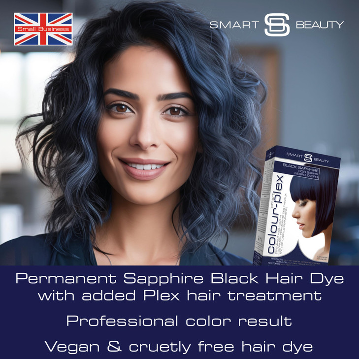 Blue Black Hair Dye Permanent with AntiBreakage Plex Hair Care Vegan Hair Dye CrueltyFree 100 Grey Coverage Midnight Blu