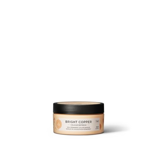 Maria Nila Colour Refresh Bright Copper 34 Fl Oz Copper Hair Mask SemiPermanent Pigments 100 Vegan SulfateParaben free