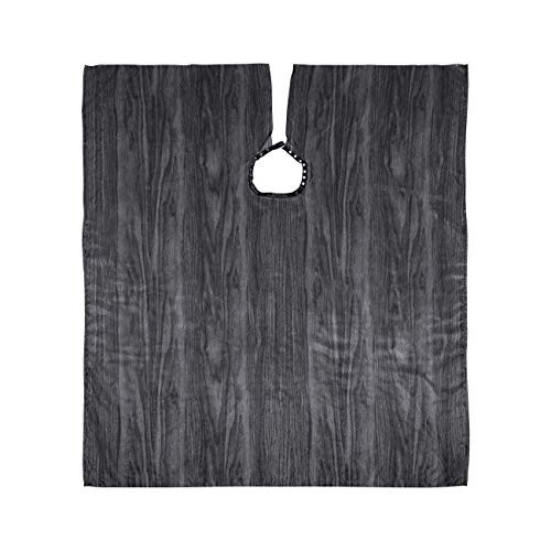 Betty Dain Wood Grain Styling Cape Dark Wood Grain Print Lightweight Polyester Water Resistant Snap Closure Easy Care Ma