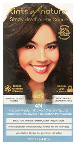Tints of Nature Simply Healthier Hair Colour 4N Natural Medium Brown Permanent Hair Colour 44 Oz
